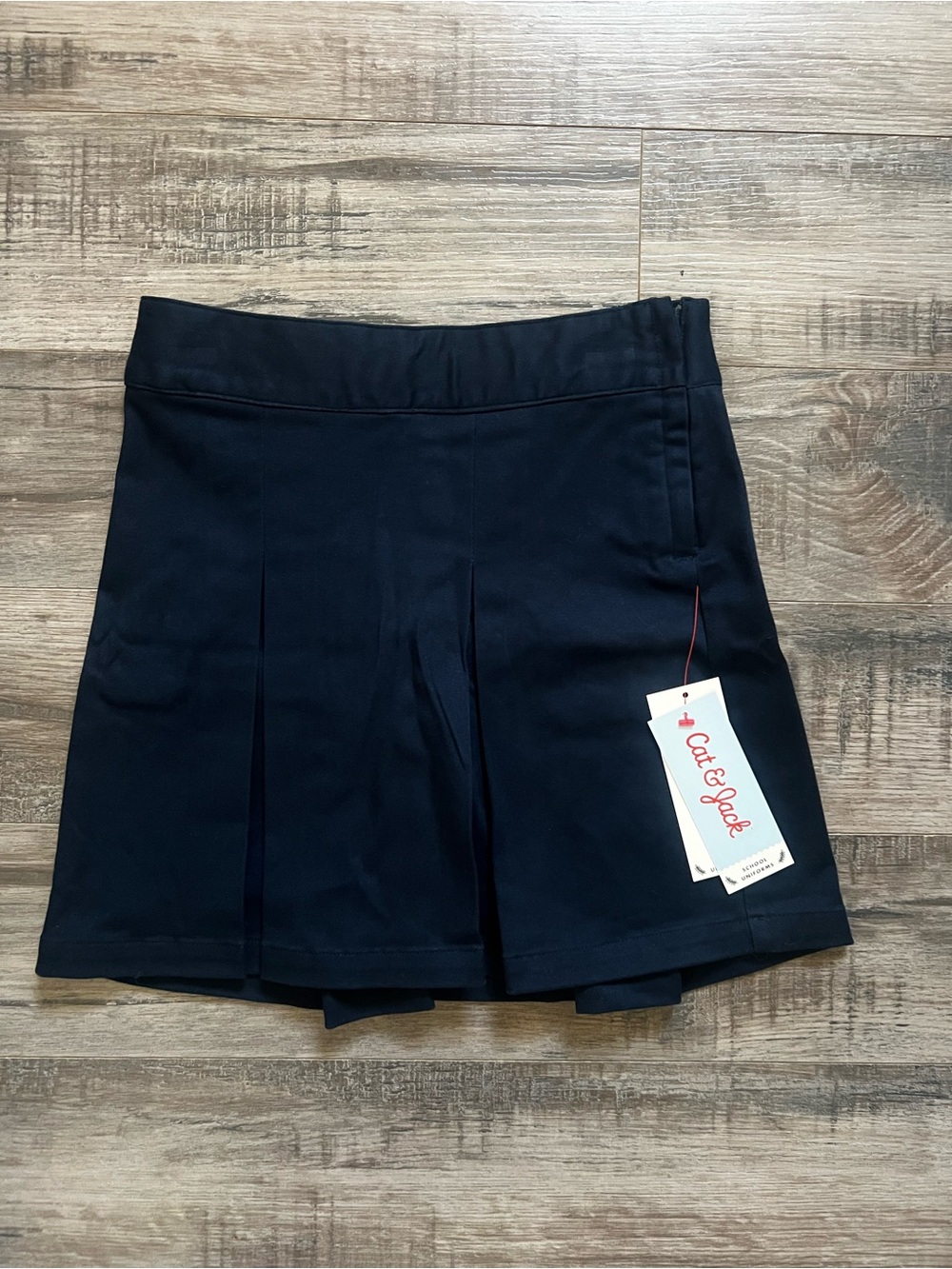 Cat & Jack Girls' Pleated Twill Uniform Skort